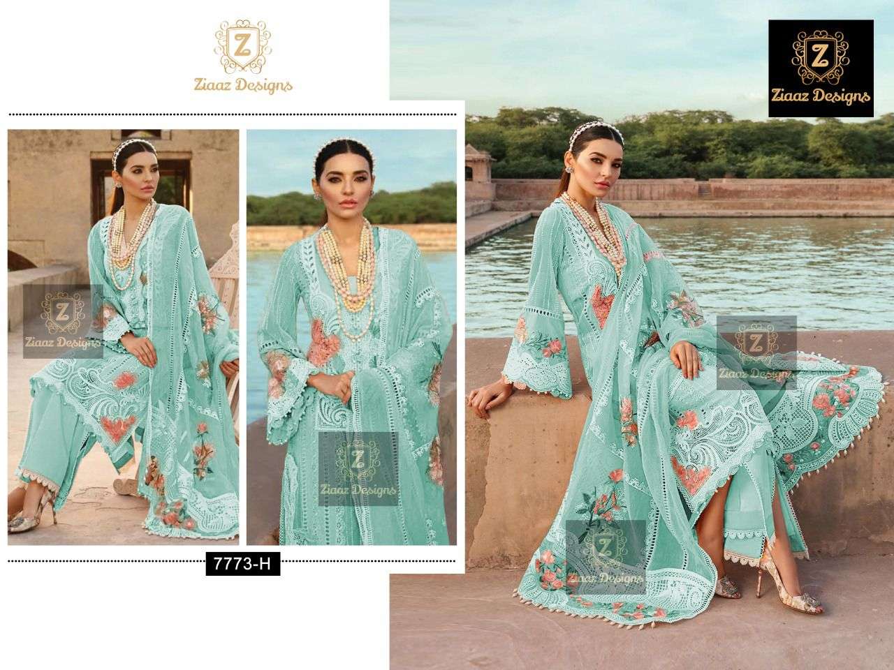 Ziaaz 7773 hit pastel blue